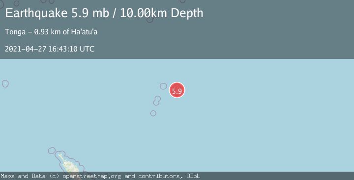 Map of KERMADEC ISLANDS REGION