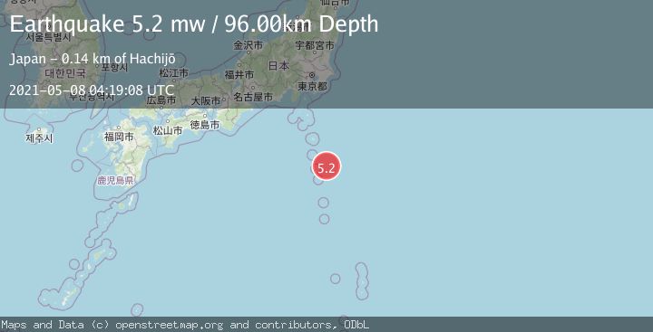 Map of IZU ISLANDS, JAPAN REGION
