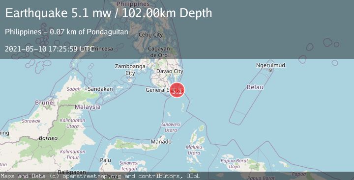 Map of MINDANAO, PHILIPPINES