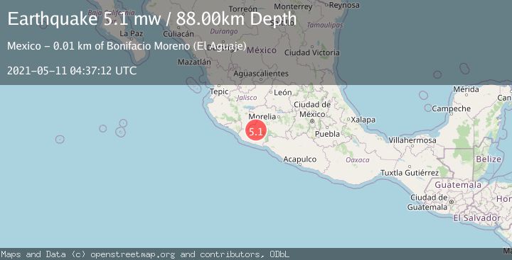 Map of MICHOACAN, MEXICO