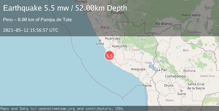 Map of NEAR COAST OF CENTRAL PERU