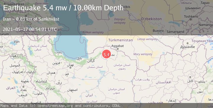 Map of NORTHEASTERN IRAN
