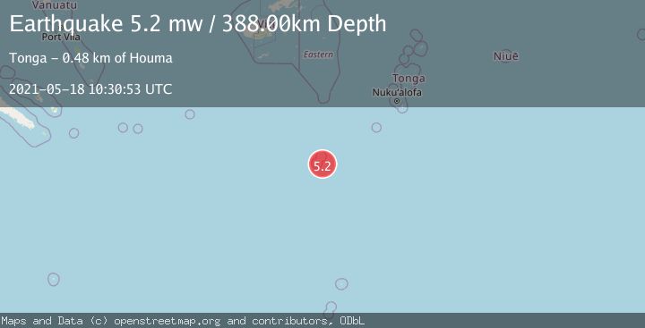 Map of SOUTH OF FIJI ISLANDS