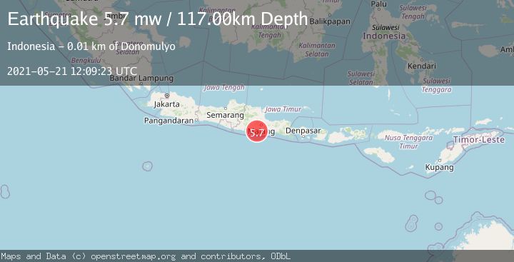 Map of JAVA, INDONESIA
