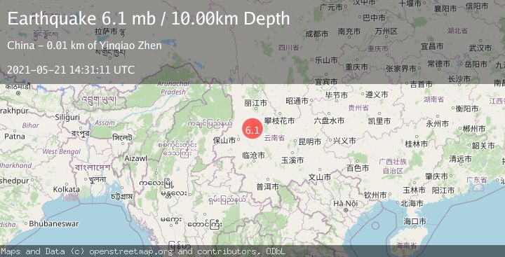 Map of YUNNAN, CHINA