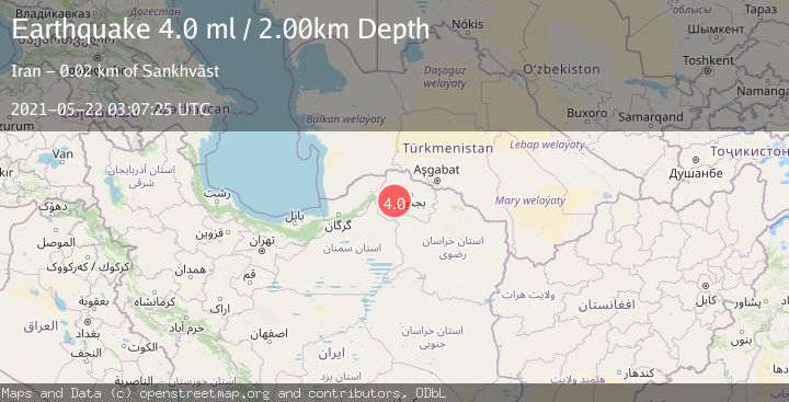 Map of NORTHEASTERN IRAN