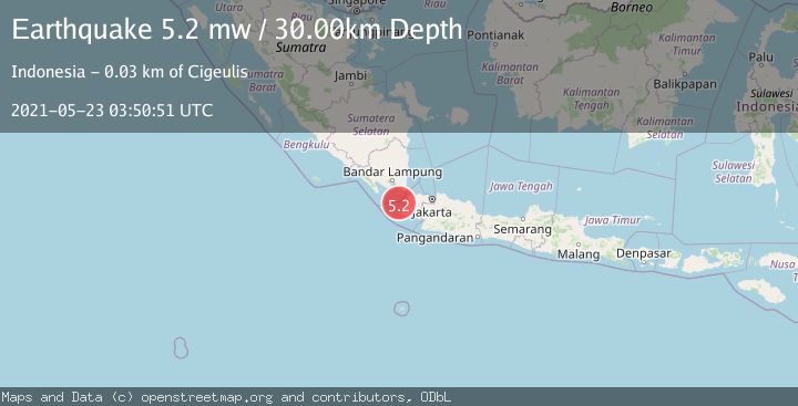 Map of SUNDA STRAIT, INDONESIA