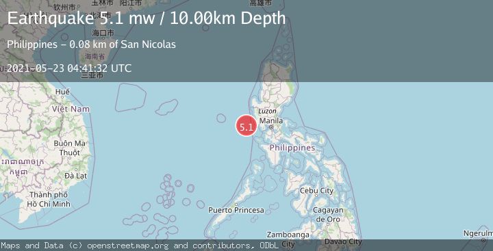 Map of LUZON, PHILIPPINES