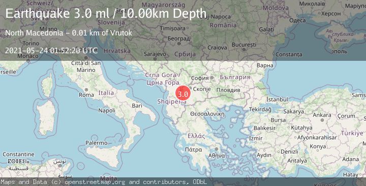 Map of REPUBLIC OF NORTH MACEDONIA