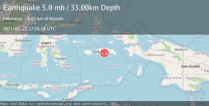 Map of SERAM, INDONESIA