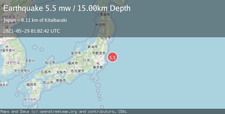Map of NEAR EAST COAST OF HONSHU, JAPAN