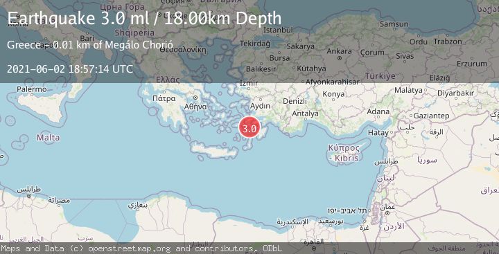 Map of DODECANESE IS.-TURKEY BORDER REG