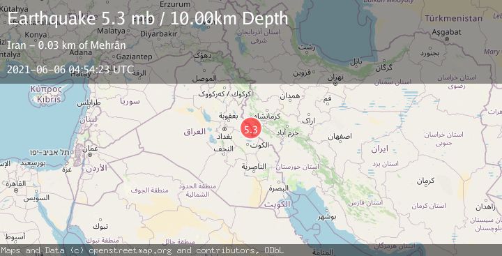 Map of IRAN-IRAQ BORDER REGION