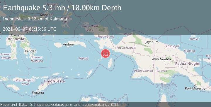 Map of NEAR S COAST OF PAPUA, INDONESIA