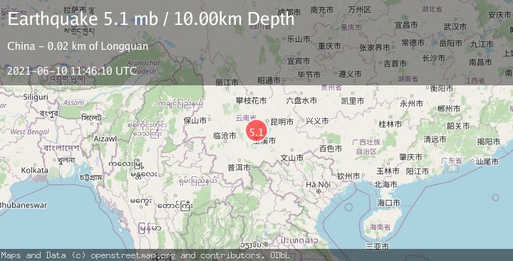 Map of YUNNAN, CHINA