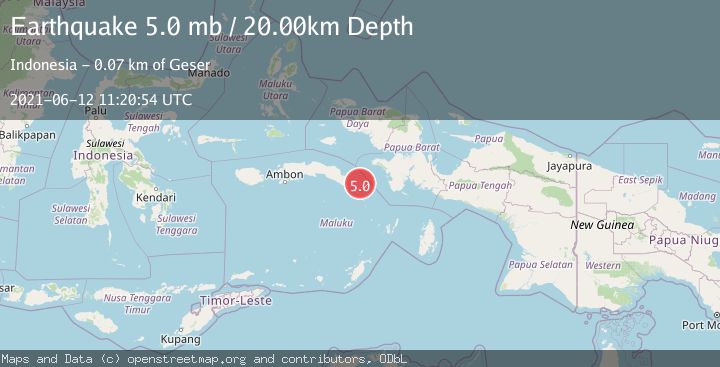 Map of CERAM SEA, INDONESIA