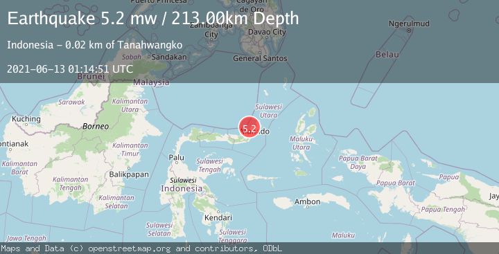 Map of MINAHASA, SULAWESI, INDONESIA