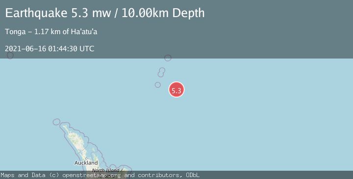 Map of KERMADEC ISLANDS REGION