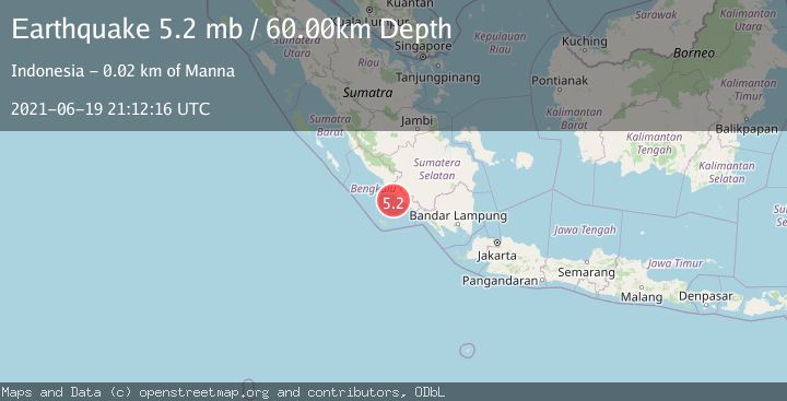 Map of SOUTHERN SUMATRA, INDONESIA