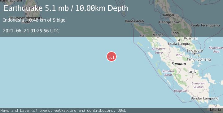 Map of OFF W COAST OF NORTHERN SUMATRA