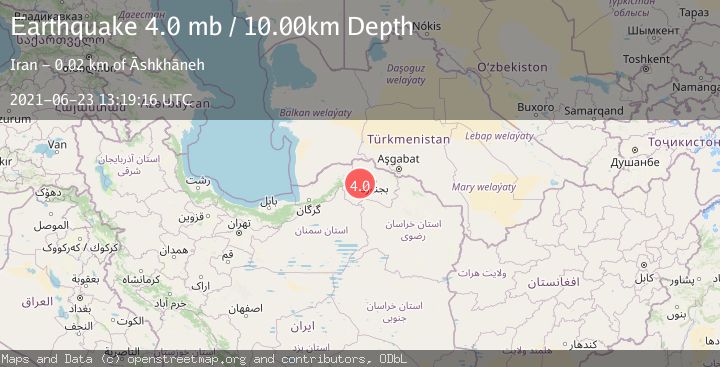 Map of NORTHEASTERN IRAN