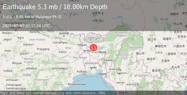 Map of MEGHALAYA, INDIA REGION