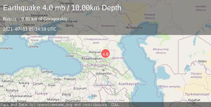 Map of CAUCASUS REGION, RUSSIA