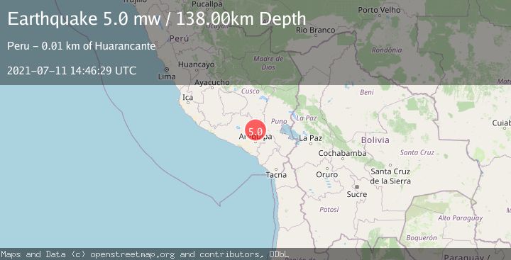 Map of SOUTHERN PERU