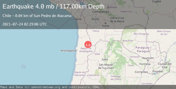 Map of ANTOFAGASTA, CHILE