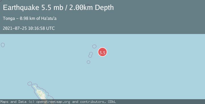 Map of KERMADEC ISLANDS REGION