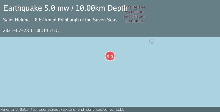 Map of TRISTAN DA CUNHA REGION
