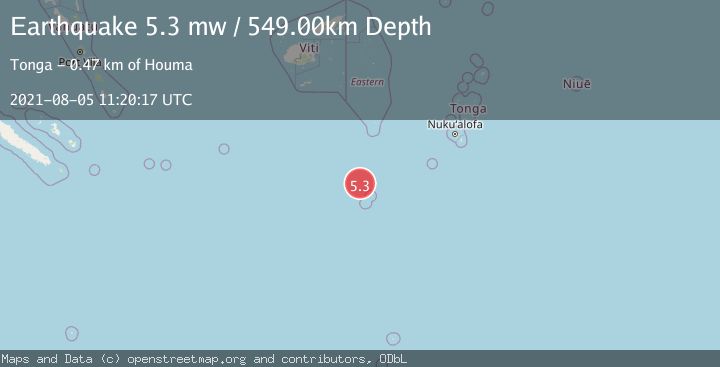 Map of SOUTH OF FIJI ISLANDS