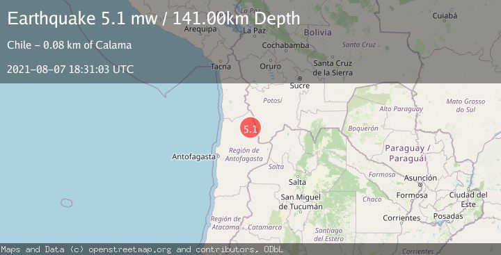 Map of ANTOFAGASTA, CHILE