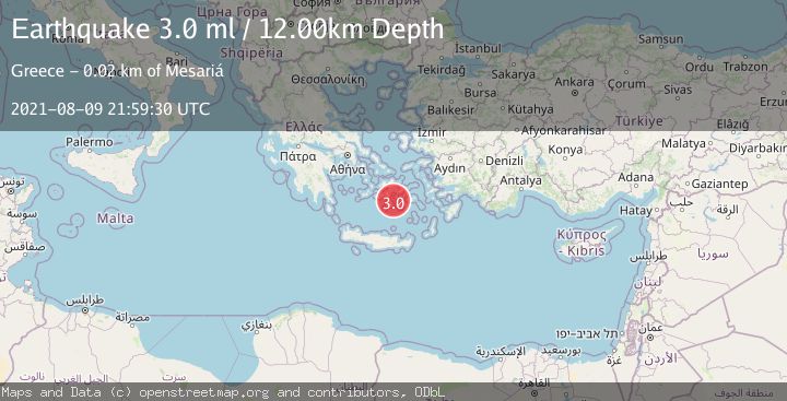 Map of DODECANESE ISLANDS, GREECE