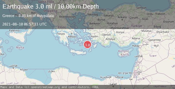 Map of DODECANESE ISLANDS, GREECE