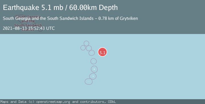 Map of SOUTH SANDWICH ISLANDS REGION