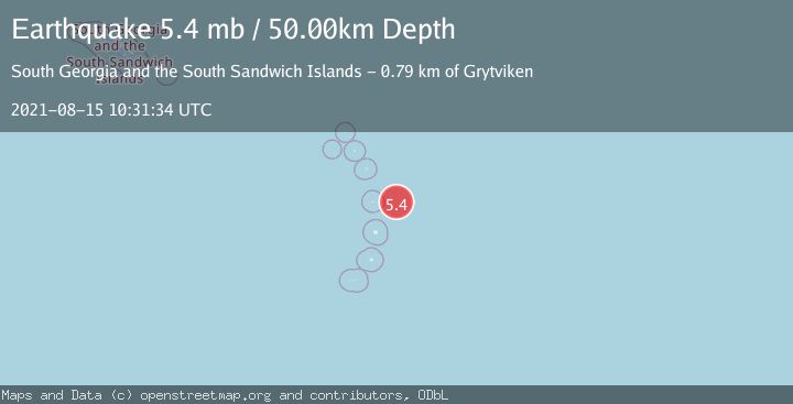 Map of SOUTH SANDWICH ISLANDS REGION