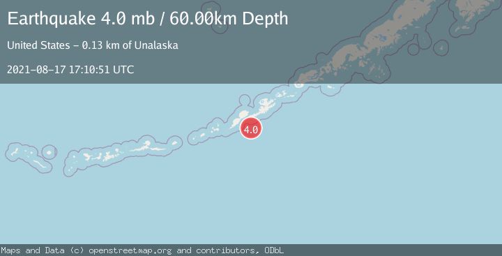 Map of FOX ISLANDS, ALEUTIAN ISLANDS