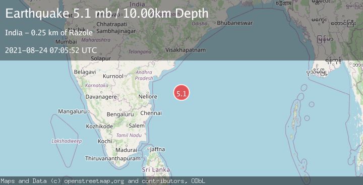 Map of BAY OF BENGAL