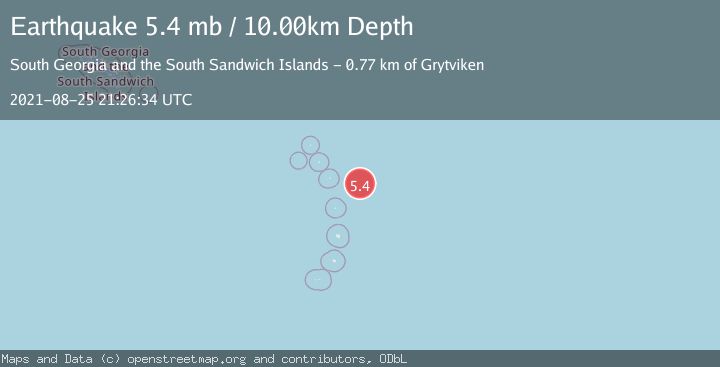 Map of SOUTH SANDWICH ISLANDS REGION