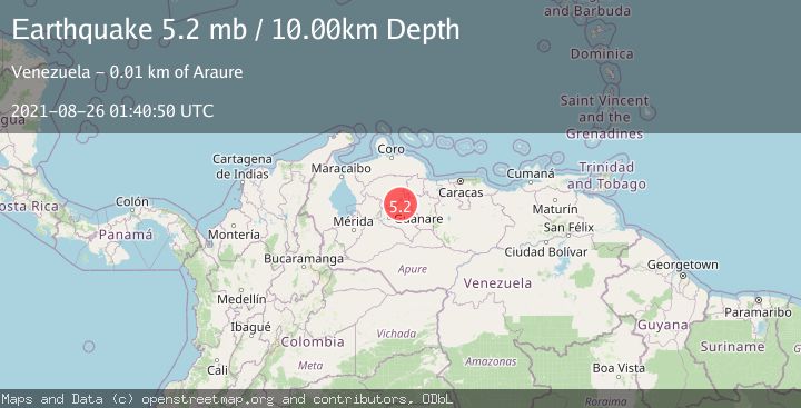 Map of PORTUGUESA, VENEZUELA