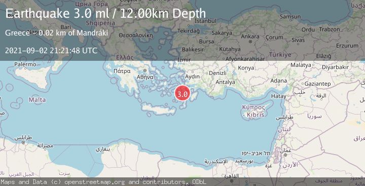 Map of DODECANESE ISLANDS, GREECE