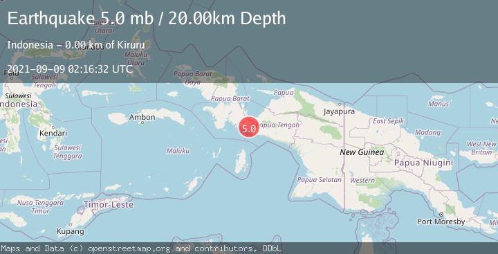 Map of PAPUA, INDONESIA