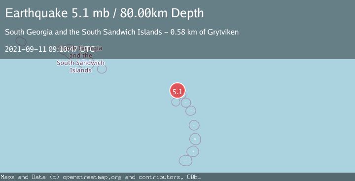 Map of SOUTH SANDWICH ISLANDS REGION