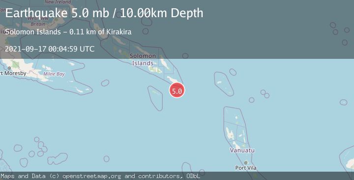 Map of SOLOMON ISLANDS