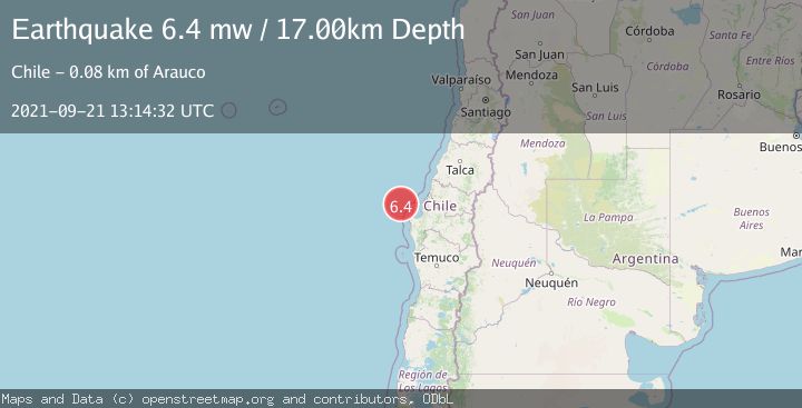 Map of OFFSHORE BIO-BIO, CHILE