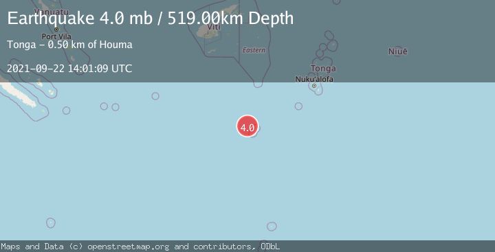 Map of SOUTH OF FIJI ISLANDS
