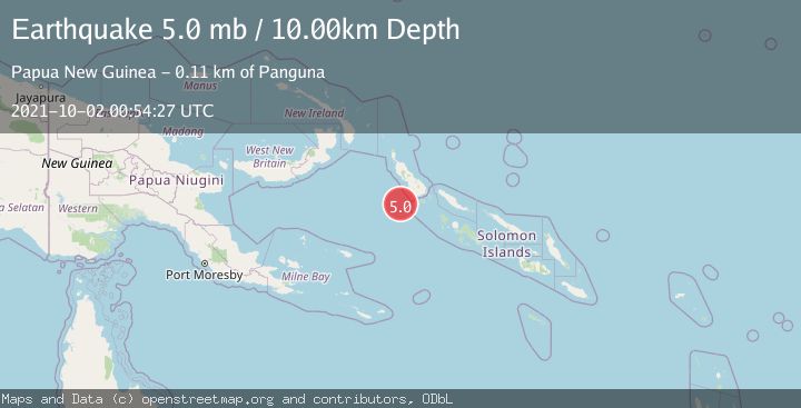 Map of BOUGAINVILLE REGION, P.N.G.