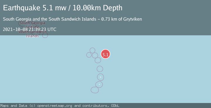 Map of SOUTH SANDWICH ISLANDS REGION