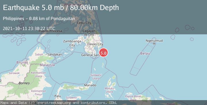 Map of MINDANAO, PHILIPPINES